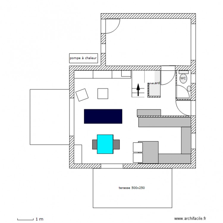 rdc vanille vide. Plan de 0 pièce et 0 m2