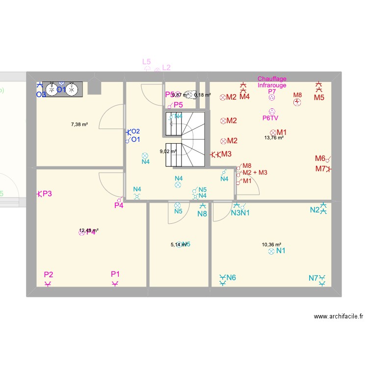 Plan éléctrique 2023. Plan de 0 pièce et 0 m2