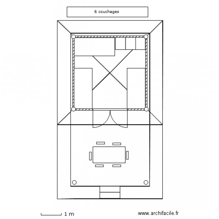 BACKPACKERS BUNGALOW 1 - 13 M2 / TERRASSE 13 M2. Plan de 0 pièce et 0 m2