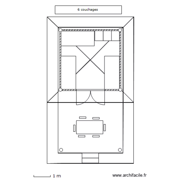 BACKPACKERS BUNGALOW 1 - 13 M2 / TERRASSE 13 M2. Plan de BACKPACKERS BUNGALOW 1 - 13 M2 / TERRASSE 13 M2. Plan de