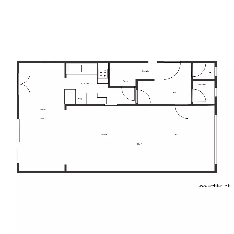 Maison RDC. Plan de Maison RDC. Plan de