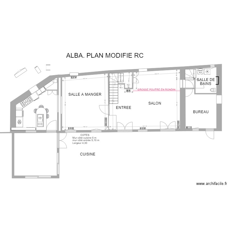 PLAN MODIFIE RC ALBA. Plan de 0 pièce et 0 m2