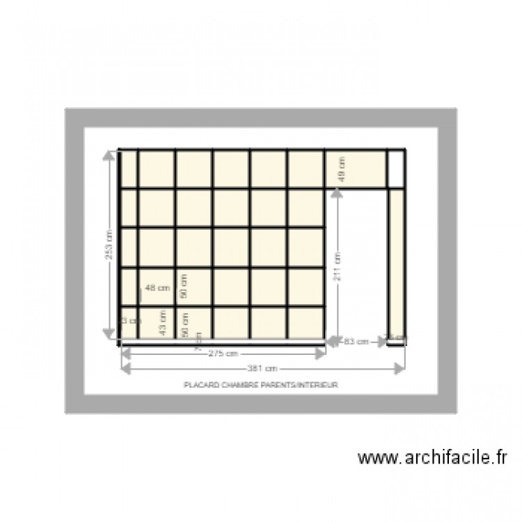 PLACARD SELLE chambre parents intérieur. Plan de 0 pièce et 0 m2