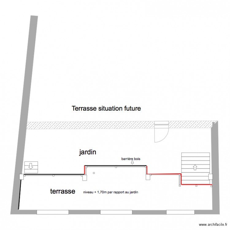 terrasse situation future. Plan de 0 pièce et 0 m2