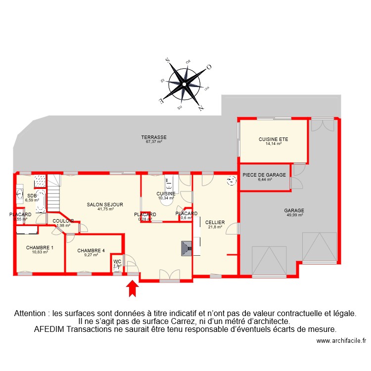 BI 6869 RDC. Plan de 0 pièce et 0 m2