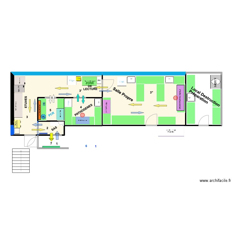 FLUX PERSONNEL LMC. Plan de 5 pièces et 58 m2