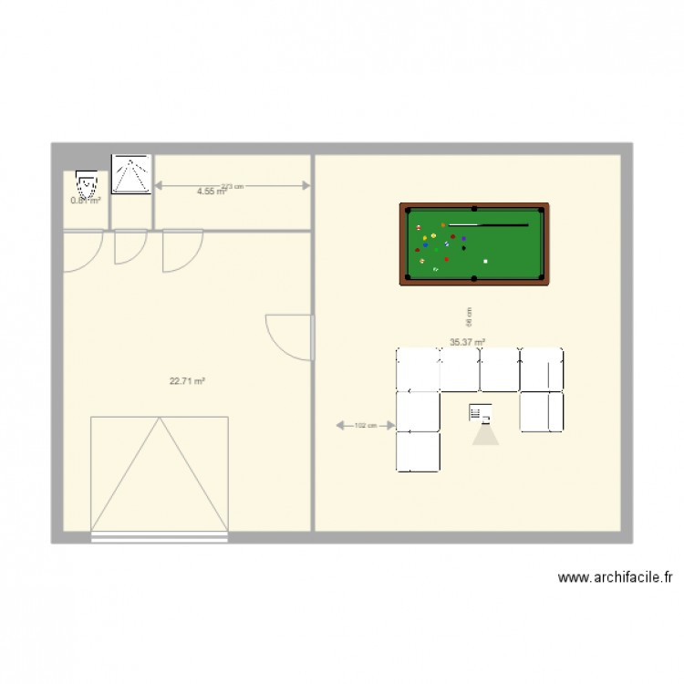 Sous Sol v1. Plan de 0 pièce et 0 m2