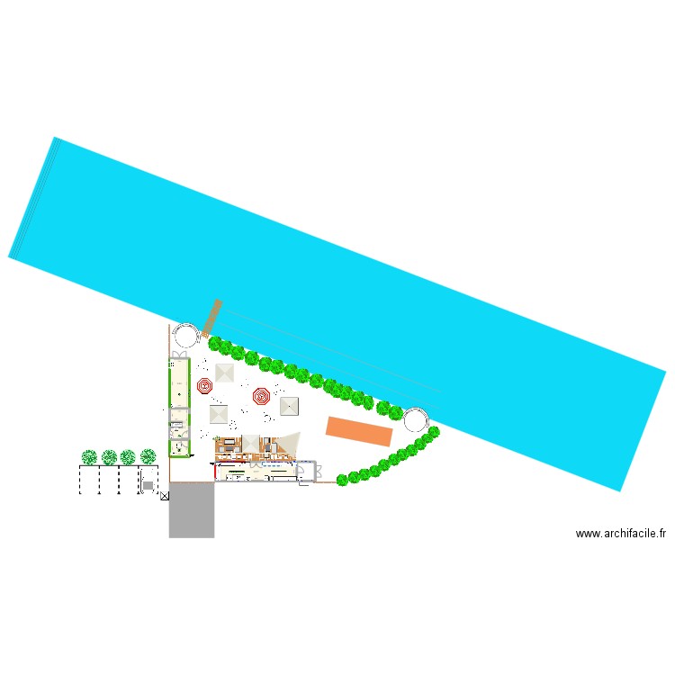 base nautique v2. Plan de 4 pièces et 50 m2