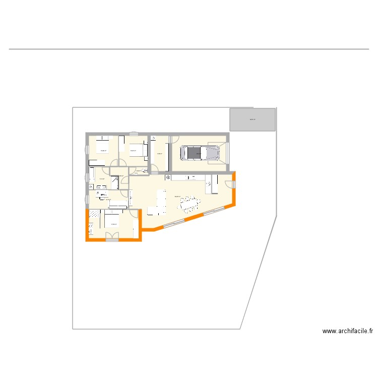 Bernin 3. Plan de 11 pièces et 158 m2