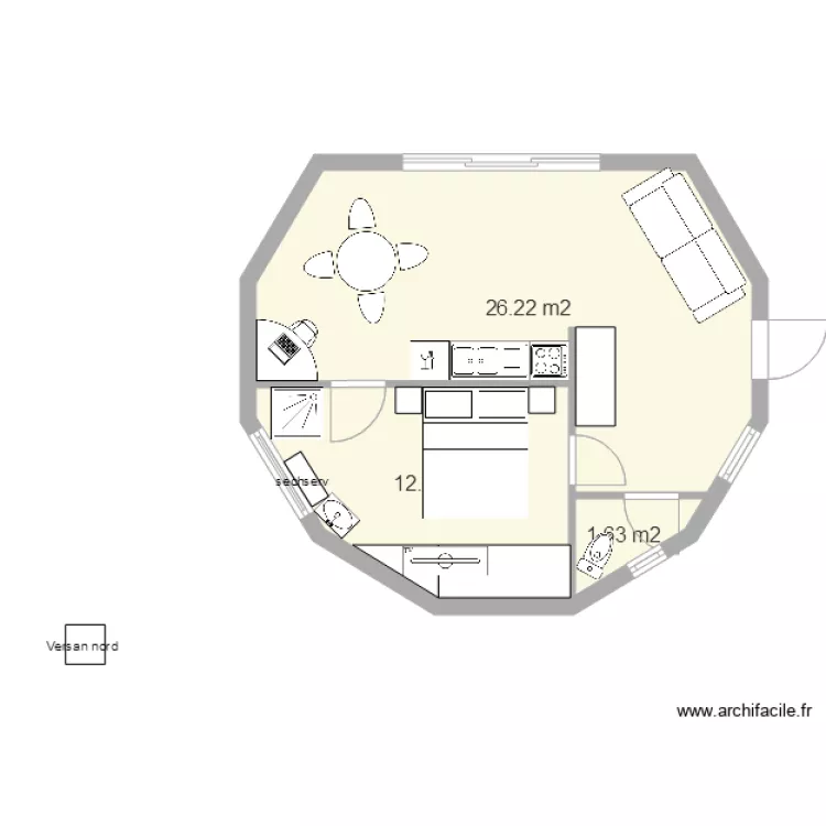 maison ronde 1chambre 50m2 pasfini. Plan de maison ronde 1chambre 50m2 pasfini. Plan de