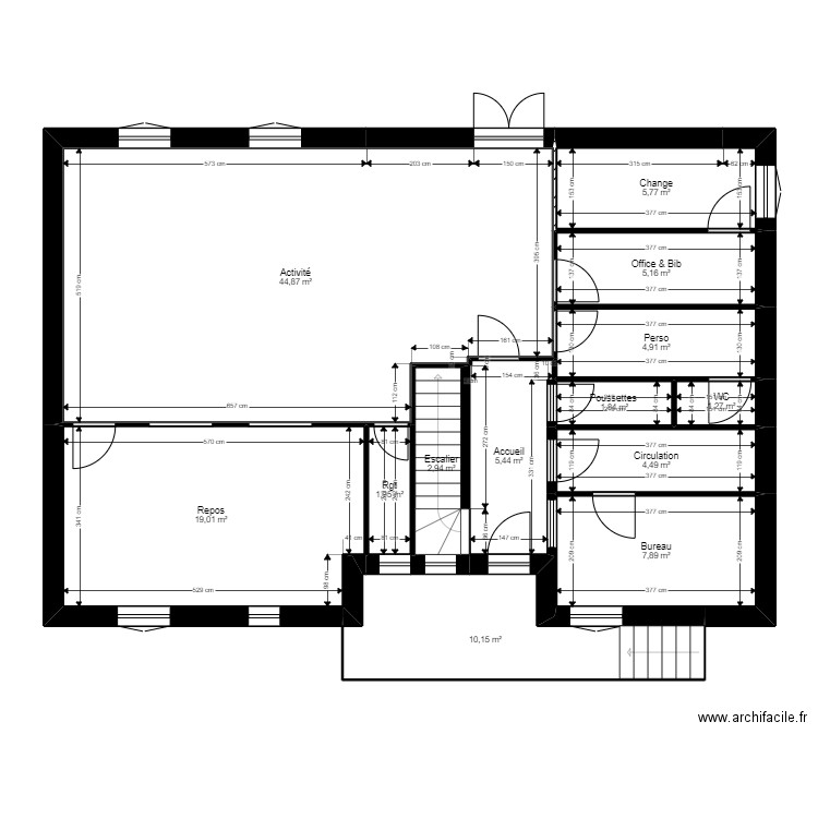 77 Meaux Projet - RDC 26082022 Urbain. Plan de 23 pièces et 223 m2