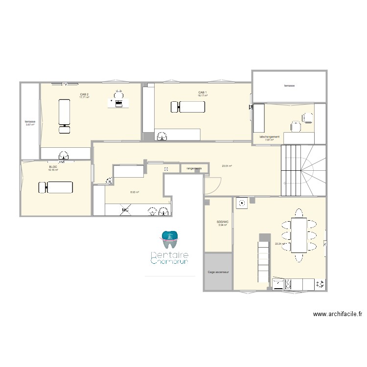 Hypothèse 2. Plan de 0 pièce et 0 m2