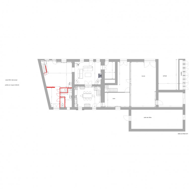 librat RDC  complet etat actuel. Plan de 0 pièce et 0 m2