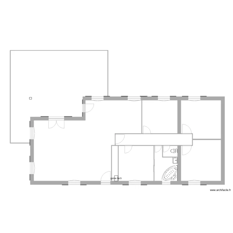 plan maison avec extension. Plan de 