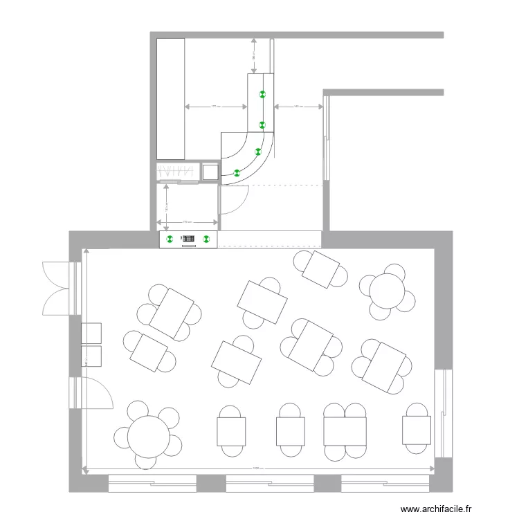 FLORA TRISTAN  restaurant gastronomique. Plan de 