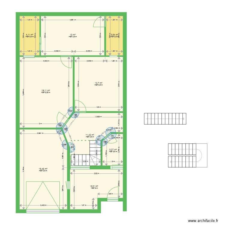 duplex 120m2 2. Plan de 9 pièces et 97 m2