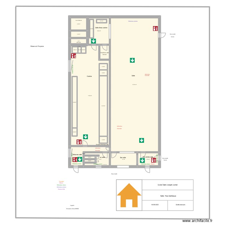 Derbèque plan salle. Plan de 23 pièces et 357 m2