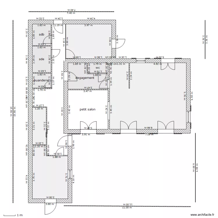 plan d&eacute;taill&eacute; 3 DIM. Plan de 