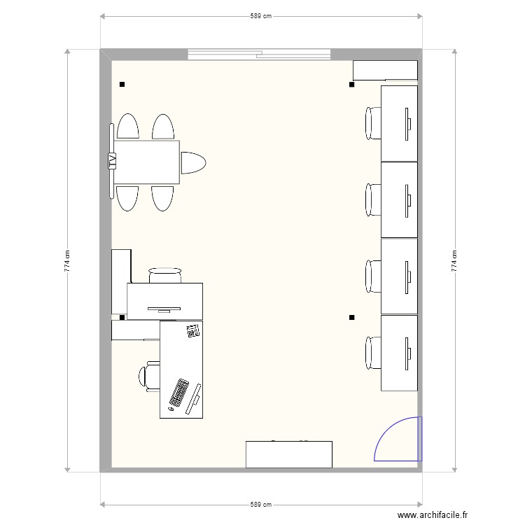 Agencement MYST. Plan de 1 pièce et 42 m2