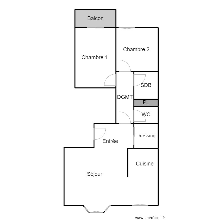 Plan Lefebvre 1 . Plan de 9 pièces et 153 m2