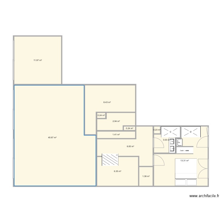 Pornichet V3. Plan de 0 pièce et 0 m2