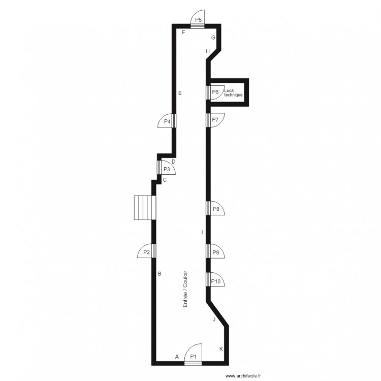 entree couloir. Plan de 0 pièce et 0 m2