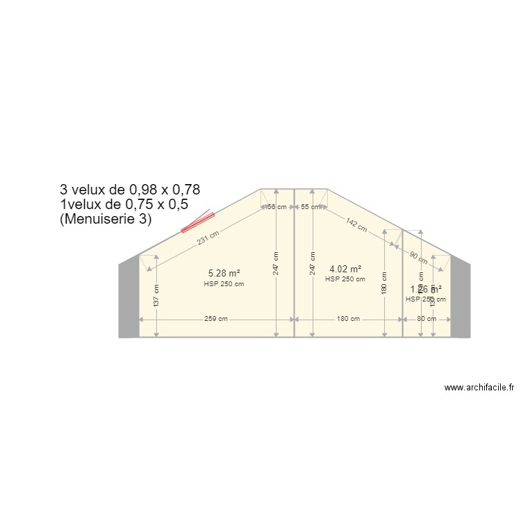 COUPE MARIE. Plan de 0 pièce et 0 m2