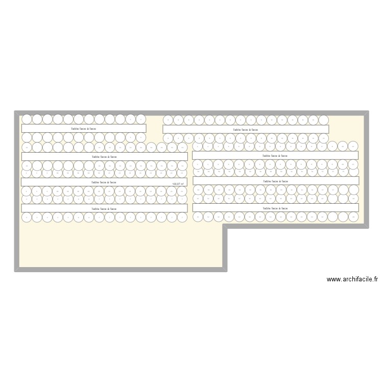 loto. Plan de 1 pièce et 169 m2