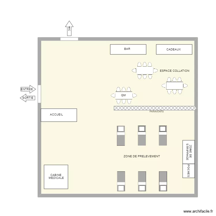 FARCIENNES 2 - Admin.Communale (sous la salle de mariages). Plan de 