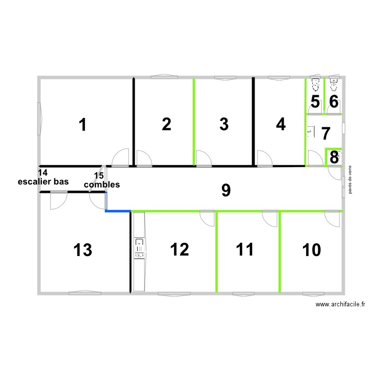 COTATION PIECES 1 ER ETAGE DE 01 novembre 2019. Plan de 0 pièce et 0 m2