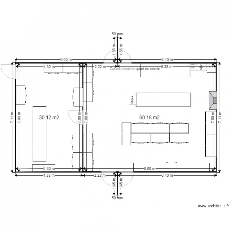 labo chimie algeco p. Plan de 0 pièce et 0 m2