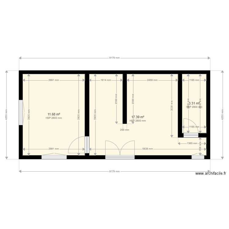 Maisonnette Orika 5 Façade coté Entrée. Plan de 0 pièce et 0 m2