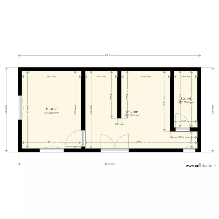 Maisonnette Orika 5 Fa&ccedil;ade cot&eacute; Entr&eacute;e. Plan de 