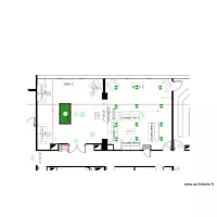 Foyer implantation avec &eacute;clairage v1 spots
