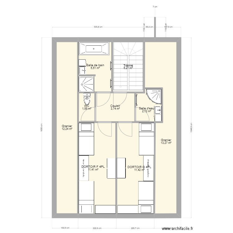 CHALET MONTAGNE. Plan de 45 pièces et 1102 m2