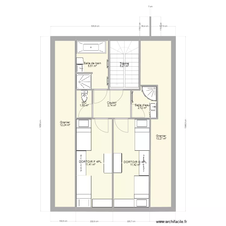 CHALET MONTAGNE. Plan de 