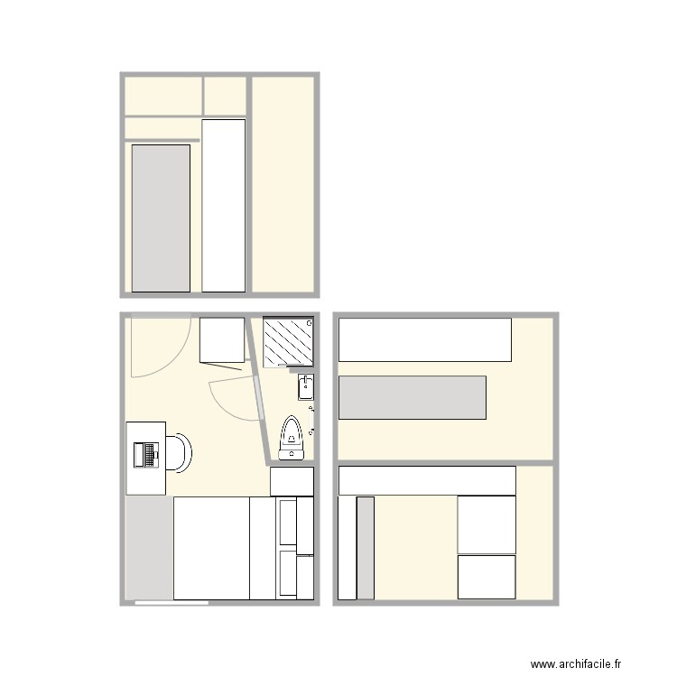 chambres 2 et 3 lit 120. Plan de 0 pièce et 0 m2