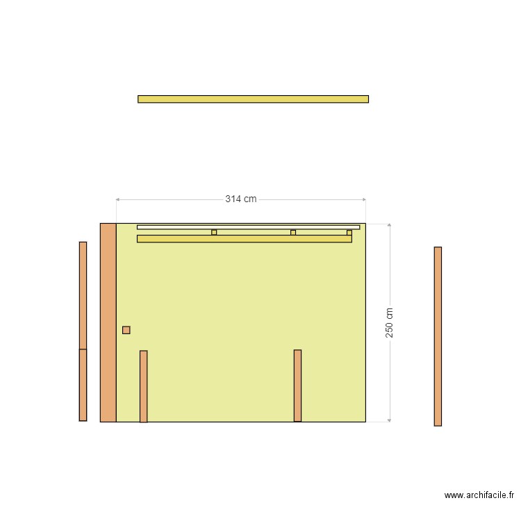 Pergola face nord est. Plan de 0 pièce et 0 m2