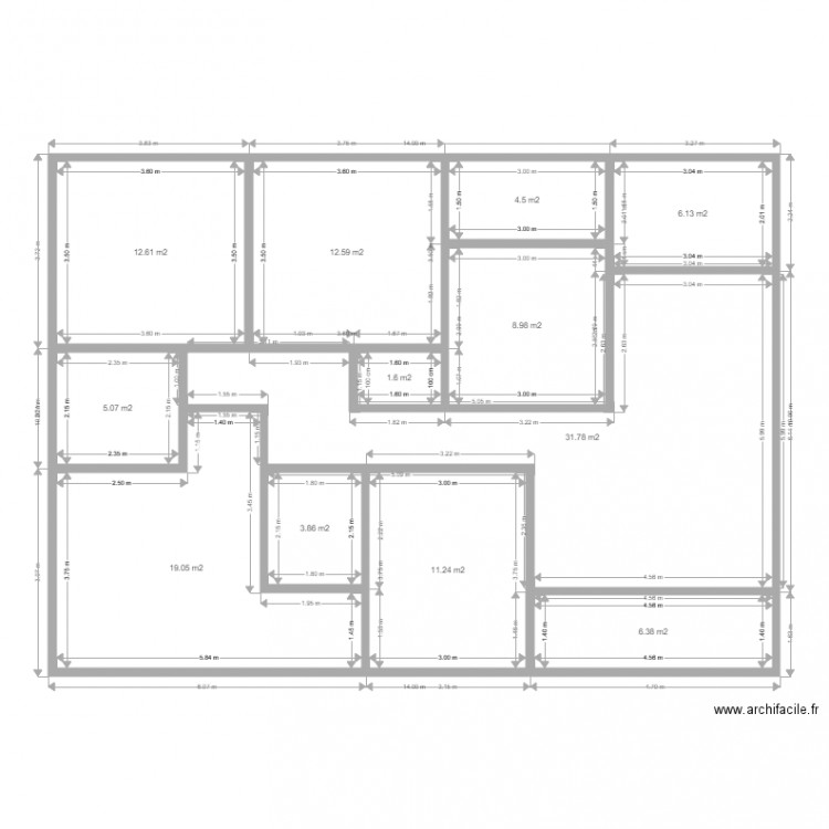 MAISON 3. Plan de 12 pièces et 124 m2