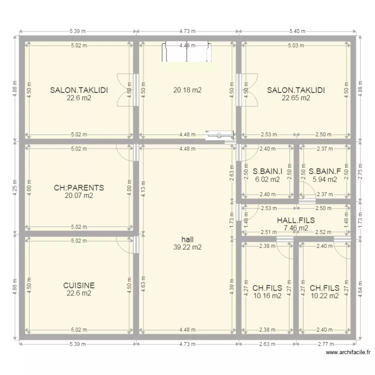 VILLA 200m. Plan de VILLA 200m. Plan de
