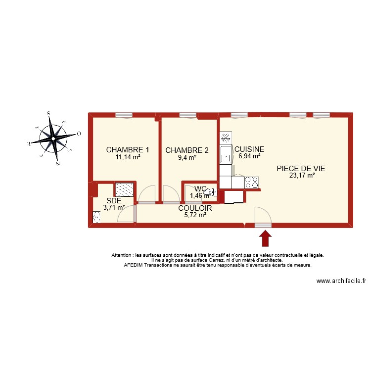 BI 8430. Plan de 10 pièces et 62 m2