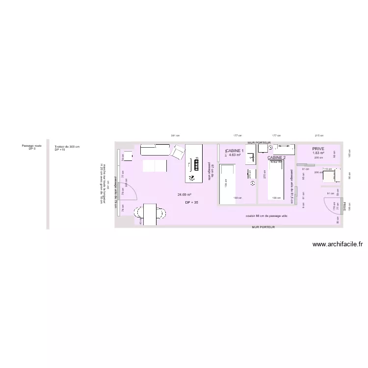 BACKSTAGE INSTITUT AVANT TRAVAUX. Plan de 