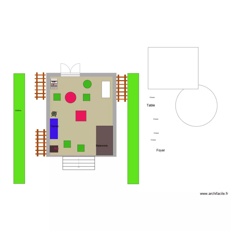 Terrasse patio. Plan de Terrasse patio. Plan de