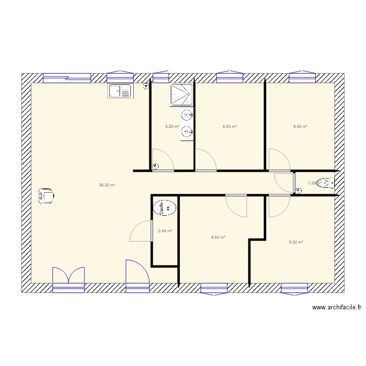 plan mikit loelie 40 fini. Plan de 0 pièce et 0 m2