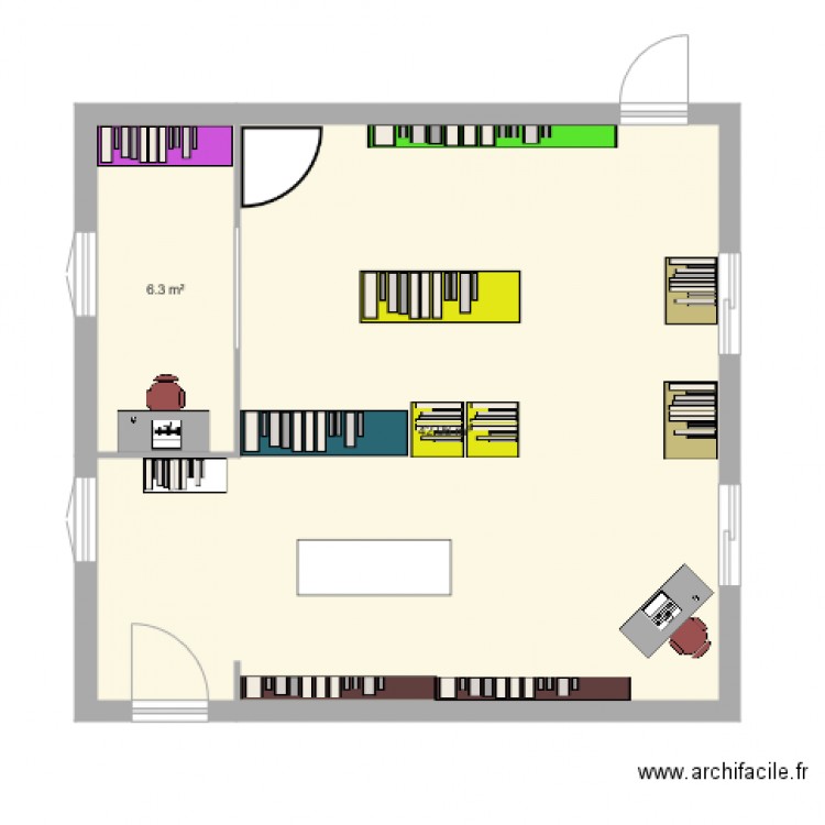 bibliothèque municipale. Plan de 0 pièce et 0 m2