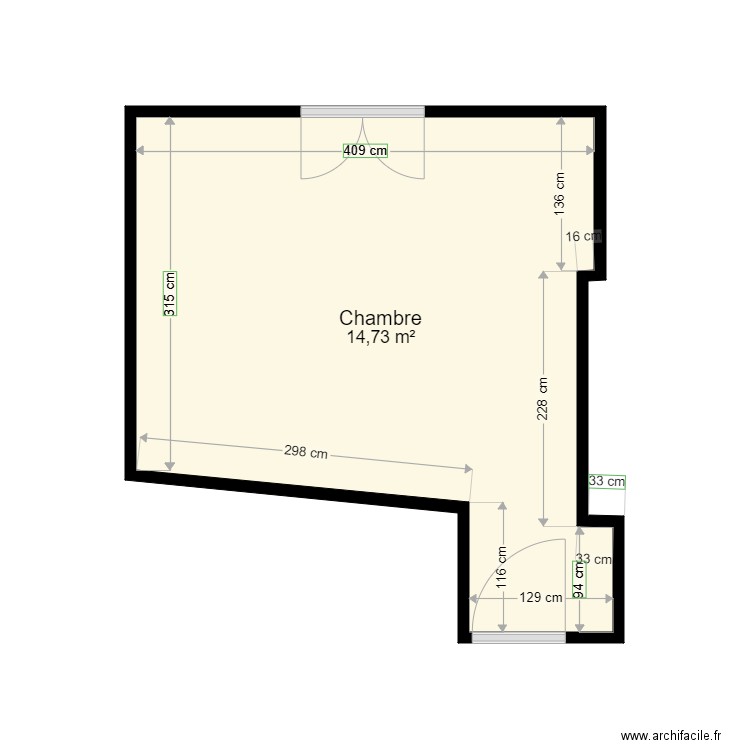 Chambre. Plan de 0 pièce et 0 m2