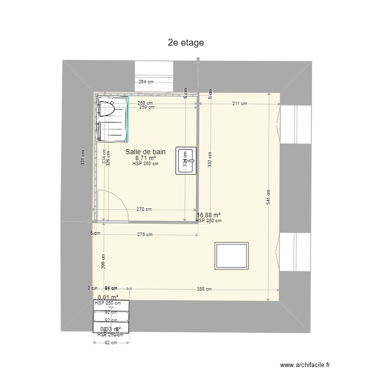 THERRE. Plan de 7 pièces et 51 m2