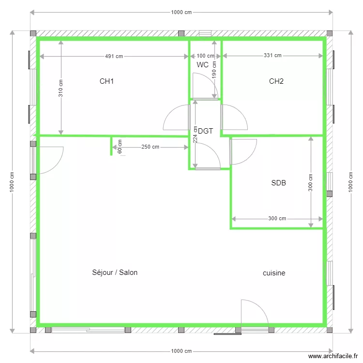 DEFEVER Cloison. Plan de 
