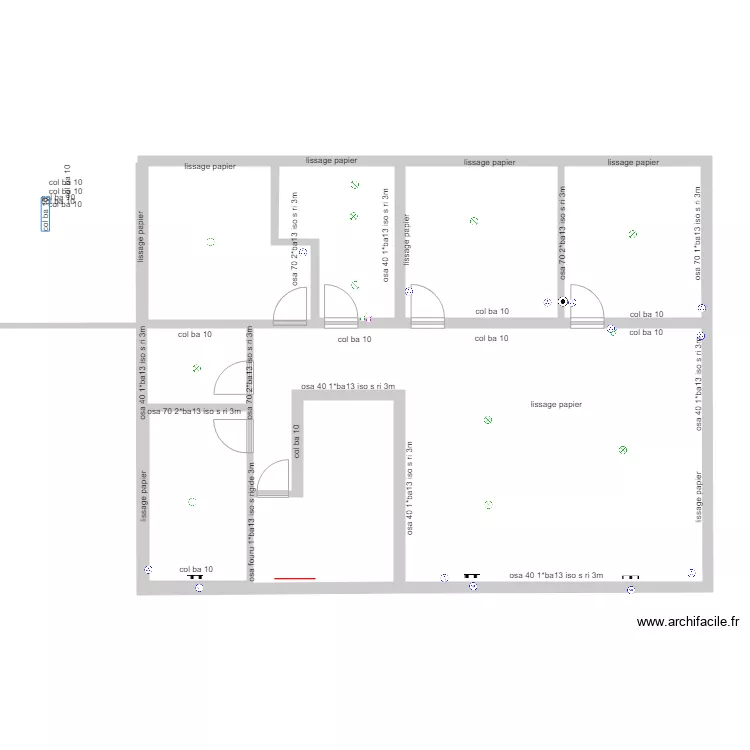 RDC placo 2. Plan de RDC placo 2. Plan de
