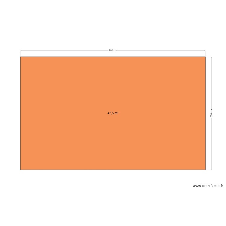 st farg. Plan de 1 pièce et 43 m2